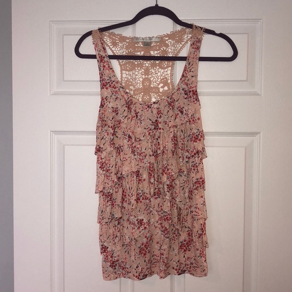 LC Lauren Conrad Tops - Lauren Conrad Ruffles Tank Top